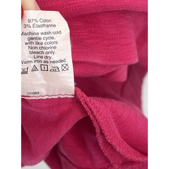 J.Crew Factory DayBreak Fuchsia Cotton Dress Pockets Size XS Preppy FLAWS - Picture 7 of 14